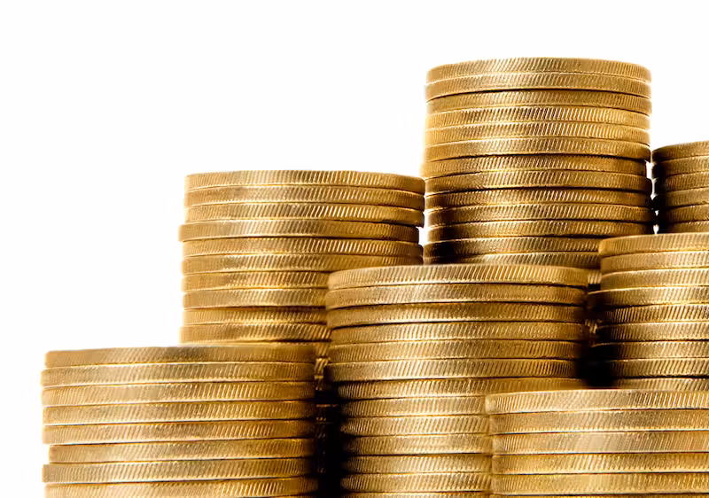 Gold Coins Stacked